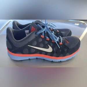 Nike Womens Flex Supreme Running Shoes TR Grey/Electric Orange 537509-009 Sz 9.5